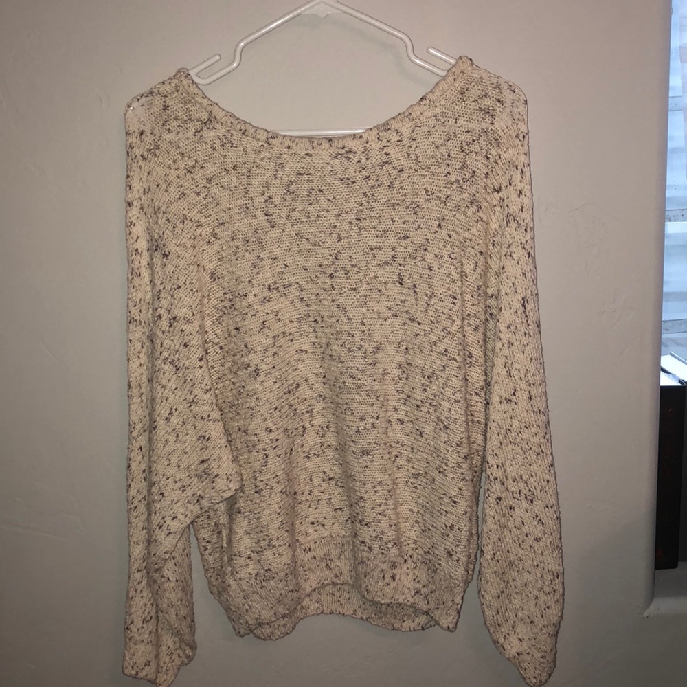 Knitted cream sweater